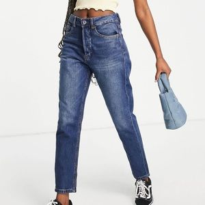 Stradivarius mom fit vintage jeans in dark wash
